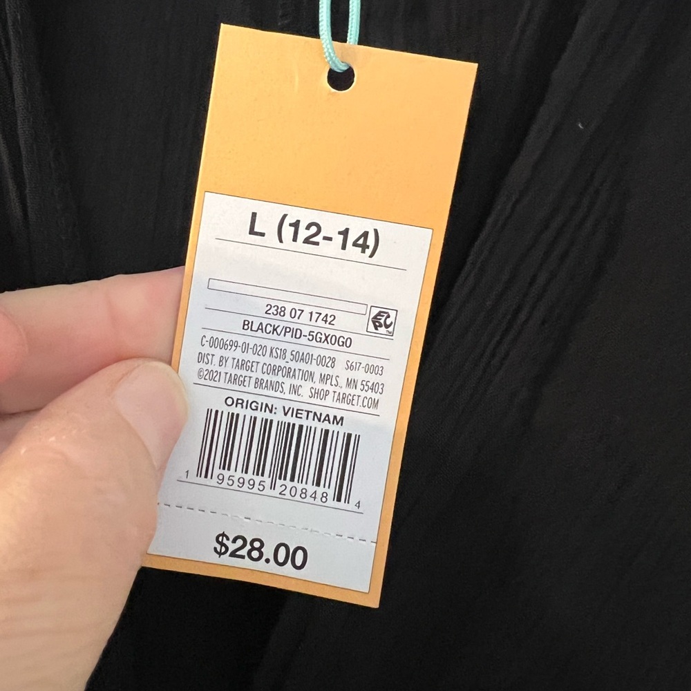 Kona Sol Black Sleeveless Swim Coverup NWT Size L - Picture 5 of 7